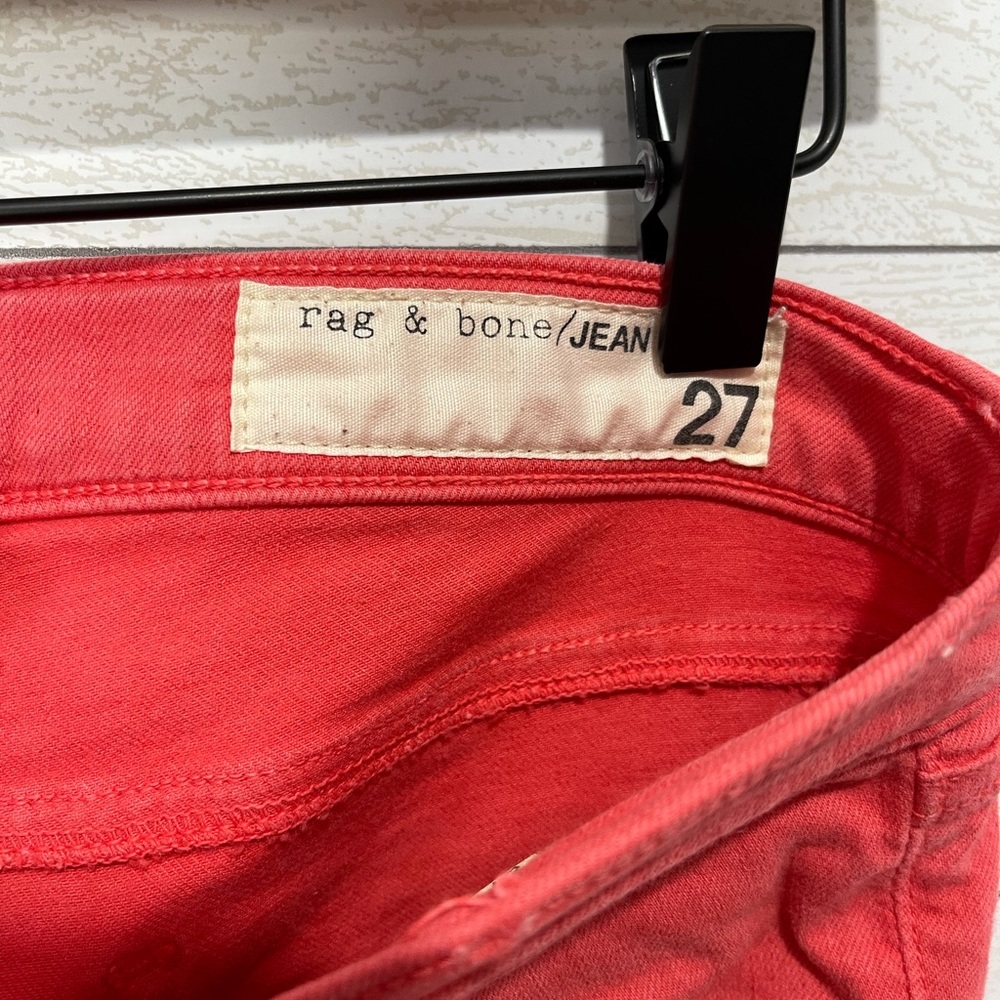 Rag & Bone Size 27 Coral Zipper Capri - Picture 7 of 9